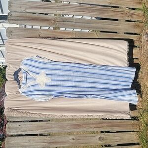 Tory Burch Striped Linen Cabana Dress/coverup